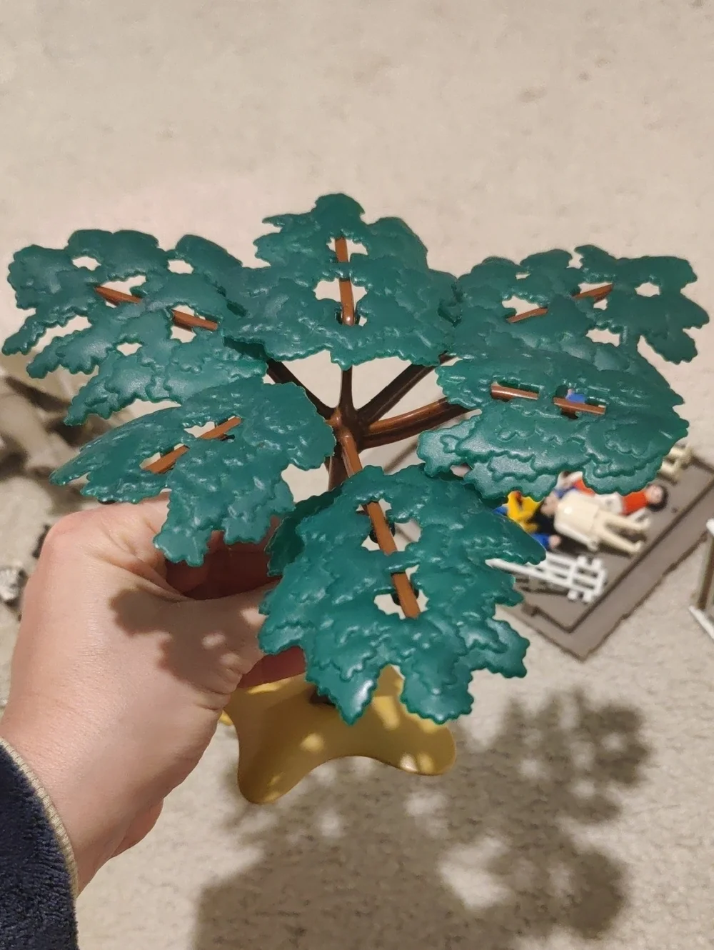 Vintage Playmobil Zoo People, Tree Accessories, White Fence & Brown House Random